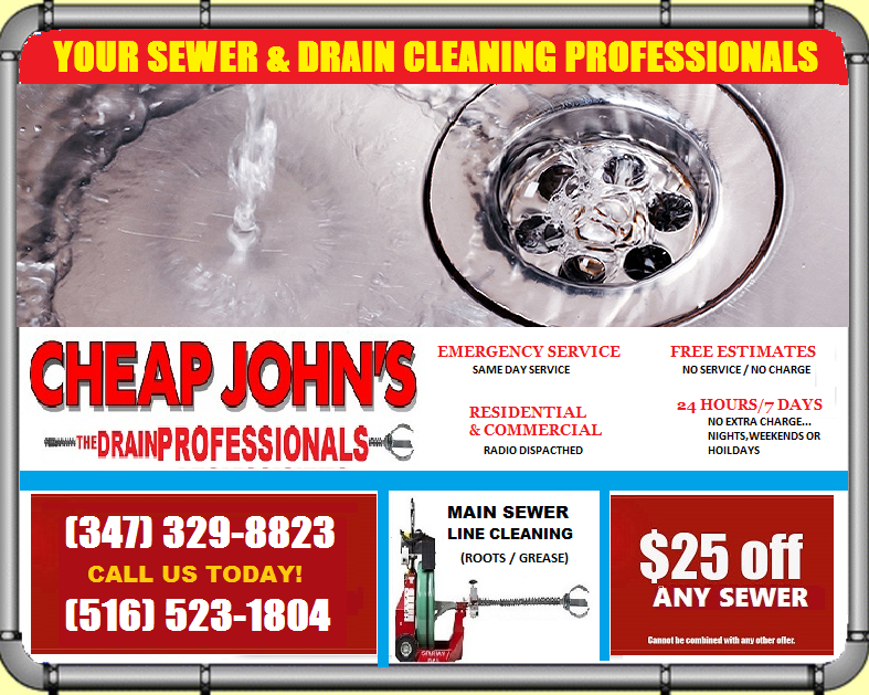 Cheap John's The Drain Professionals Sewer Cleaning 24 Hour Emergency